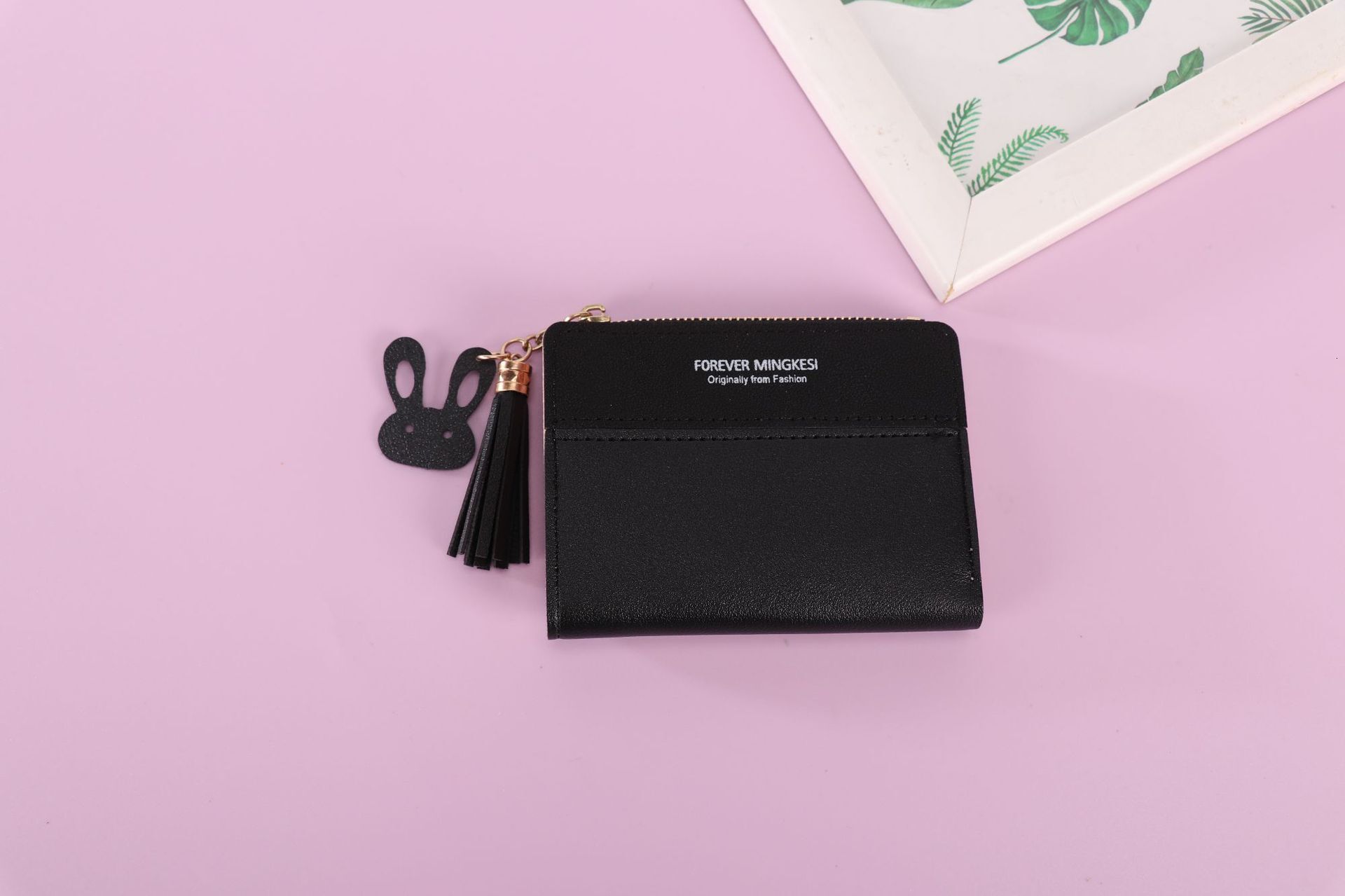 Fashion New Women's Short Wallet Zipper Rabbit Coin Purse Female Luxury Bag Student Korean Style Fashion Multiple Colors Cute