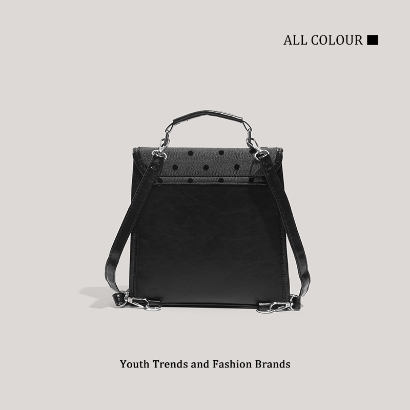 Academy Style Sail Dot Fabric Backpack 2025 New Korean Versatile Travel Casual Bag for Women ddmymoon