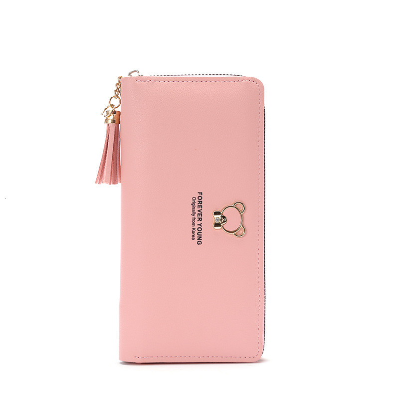 2025 New 70% Off Long Wallet Women's Clutch Fashion Korean Style Luxury Bag Bear Zipper Wallet Bag
