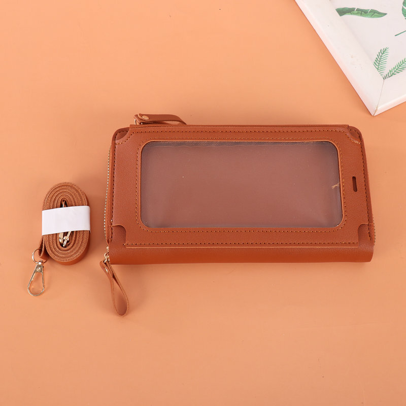 In Stock Solid Color Women's Crossbody Anti-theft Multifunctional Shoulder Versatile Transparent Phone Bag Urban Luxury Bag Fashion Handbag
