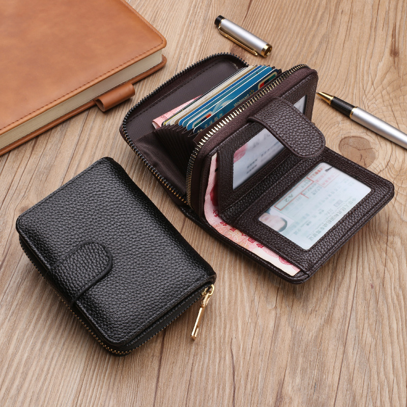 High-end Men's Wallet Driving License Integrated Bag Multifunctional Luxury Bag Card Holder Women's Leather Case Driving License Holder