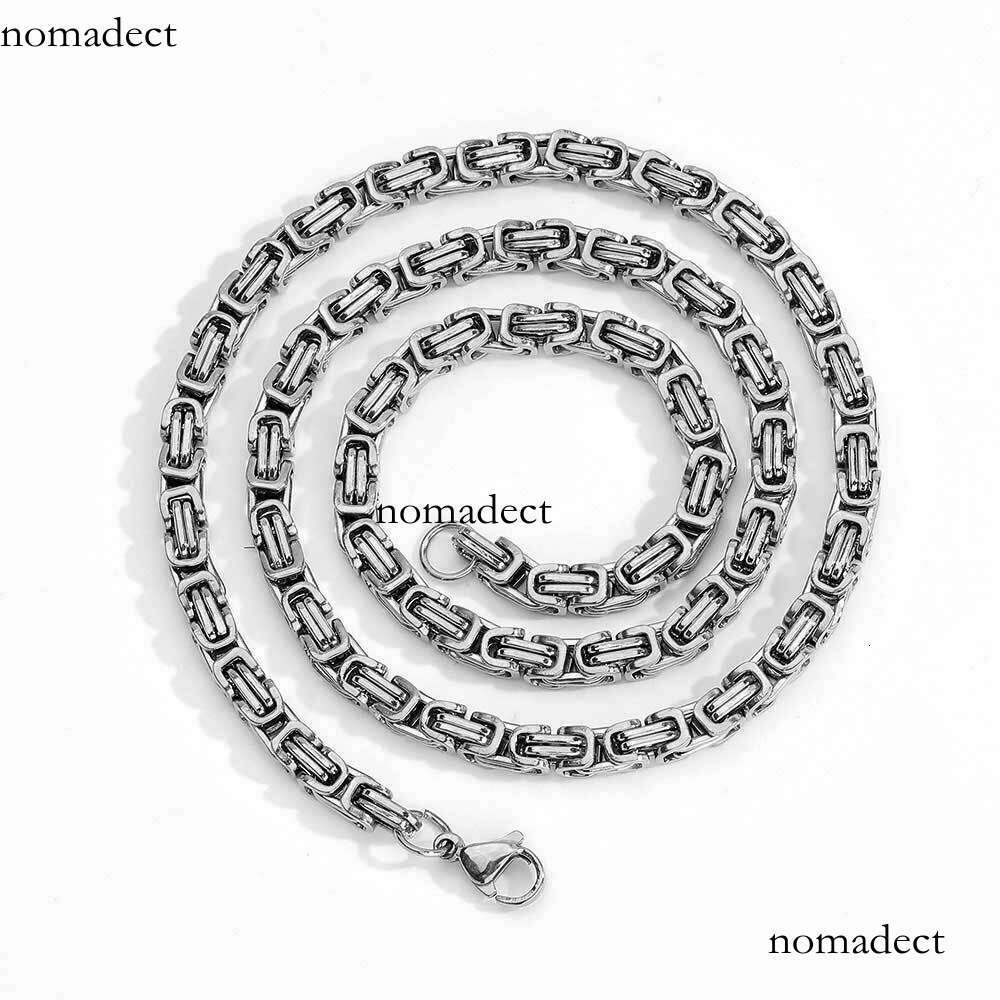 4mm Stainless Emperor Chain Men's Titanium Steel Jewelry Real Gold Plated Necklace