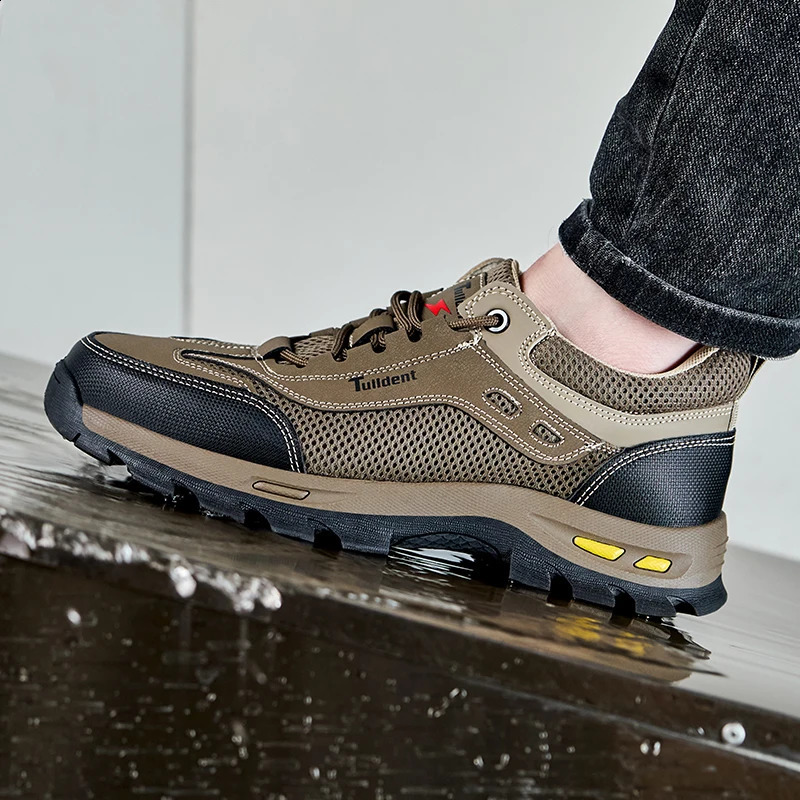 Mens Shoes Summer Work Safety Shoes Mens Anti Piercing Work Shoes Protective Shoes Safety Boots 250805