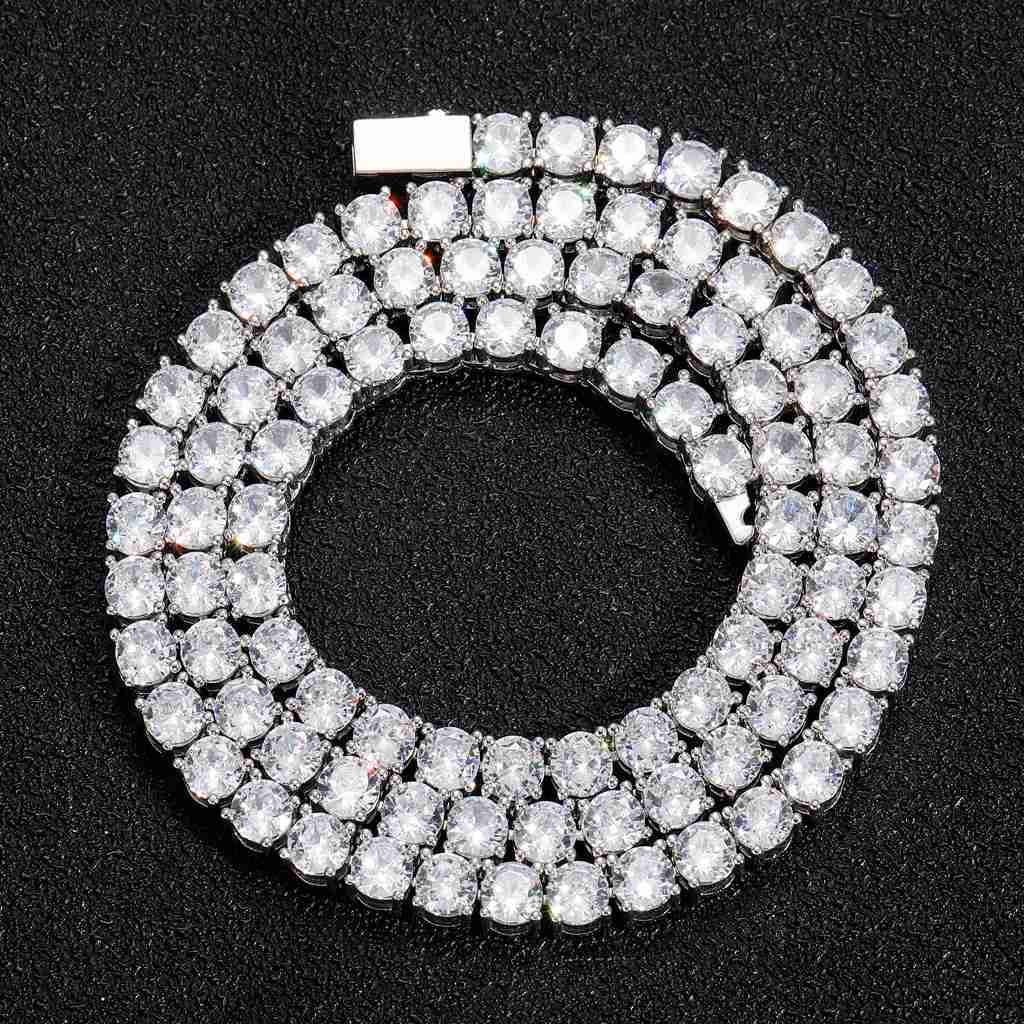 Iced Out Gold Plated Tennis Chain Set 3mm 4mm 5mm White Gold AAA CZ Hip Hop Jewelry
