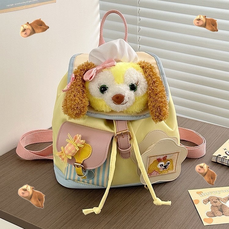 Cute Plush Puppy Backpack Girls, Suitable for School Travel, Casual and Trendy Women's Bag ddmymoon