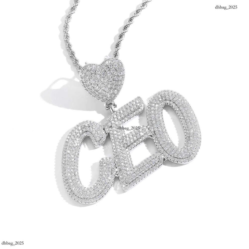 New Heart Buckle Fat Body Letter Pendant Splicing Custom DIY Unisex Hip Hop Trendy Accessories