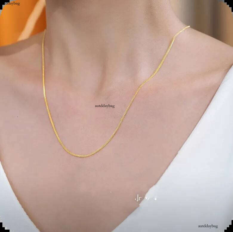 2025 Ins Top Sell Chopin's Needle Chains Simple Fashion jewelry Gold Fill Adjustable Party Women Caicle Necklace For Men Gift