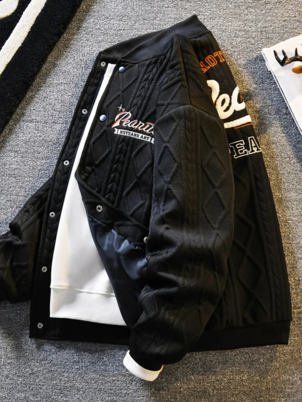 Retro American Baseball Jaet Mens Loose Casual ed Spring Autumn Youth Outerwear ort Sve Long 250809