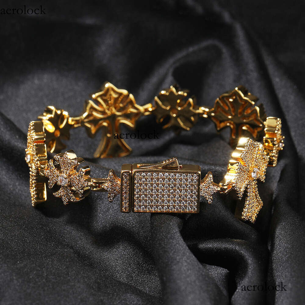 Hip-Hop Personality Creative New Snowflake Cross Bracelet Trendy Men Punk Style Unisex Jewelry
