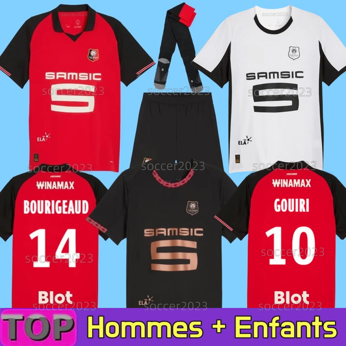 25 26 Stade Rennais FC Soccer Jerseys Home KALIMUENDO BLAS FOFANA FURUHASHI MATUSIWA TERRIER BOURIGEAUD 2025 2026 Away 3rd Maillots De Foot Men Kids Football Shirts