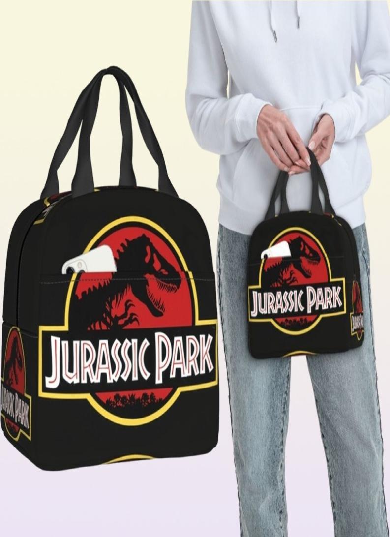 Custom Jurassic Park Bag Women Warm Cooler Insulated Lunch Box for Kids School 2207116326020
