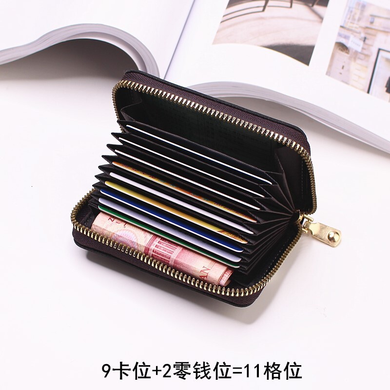 2025 New Card Holder Women's Large Capacity Luxury Bag Multi-card Slot Card Clip Compact Men's Wallet Card Holder Card Sleeve Coin Purse
