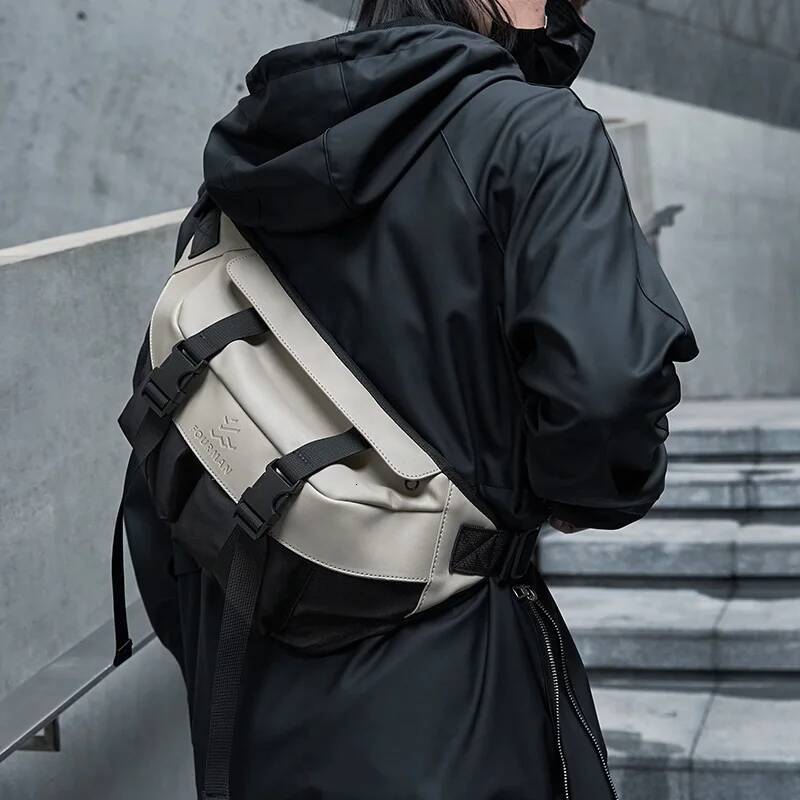 Ins Popular Designer Oxford leather Men Crossbody Bags Casual Sport Waterproof Teen Unisex Shoulder Bag Male Boy Fanny Pack