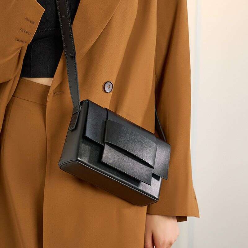 Crossbody Leather Weaving Small Square Single Shoulder Cowhide Women's Bag