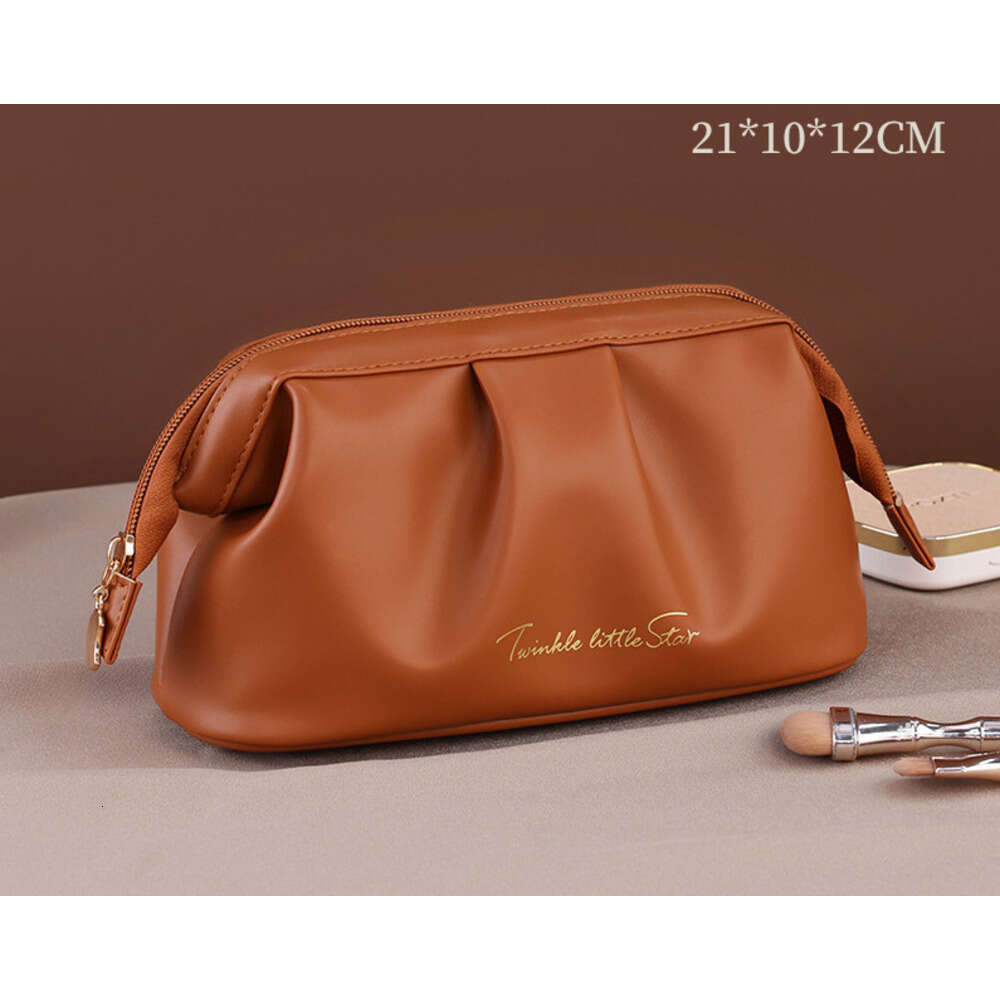 Rose Story PU Waterproof Makeup Bag Large Capacity High-end Travel Small Portable Women's Handbag Ins Style Clutch