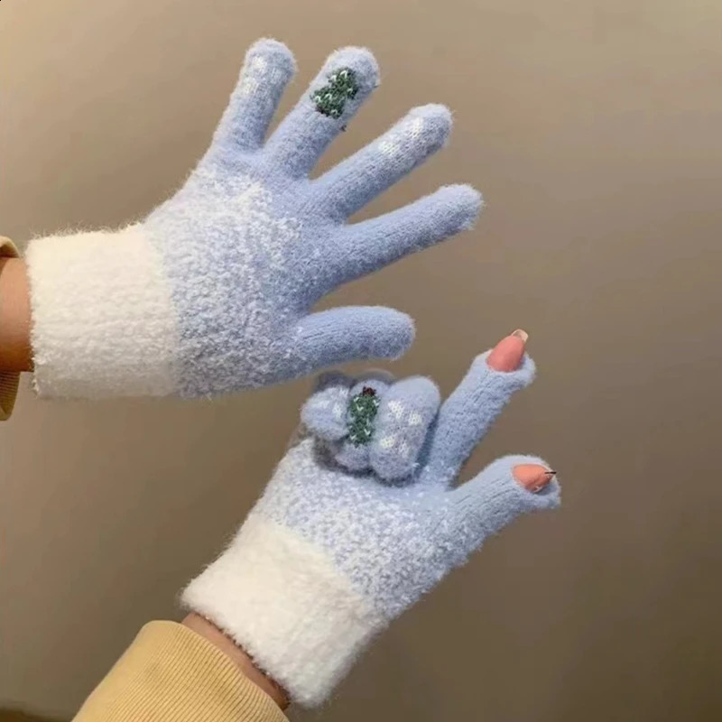 Screentouch Gloves for Autumn Winter Warm Liner Gloves for Female Girl Christmas Hand Warmer Women Daily Wear Handwear 250807