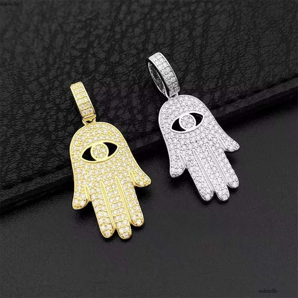 Fine Jewelry Hip Hop Rock Engravable Sterling Sier Custom Moissanite Pendant