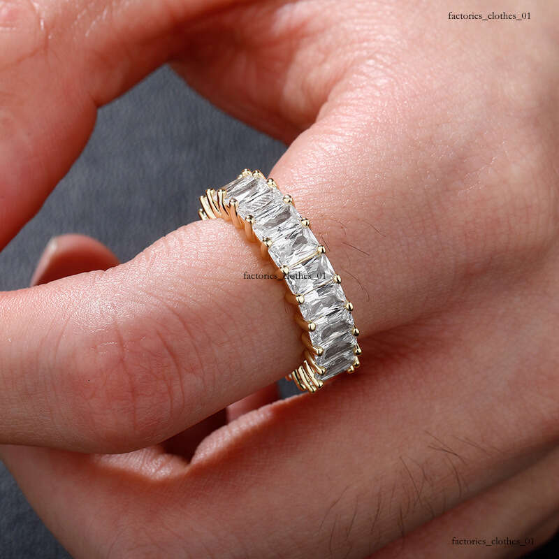 New Full Zircon Personality Hip-Hop Fashion Trendy Unisex Ring Gold Jewelry
