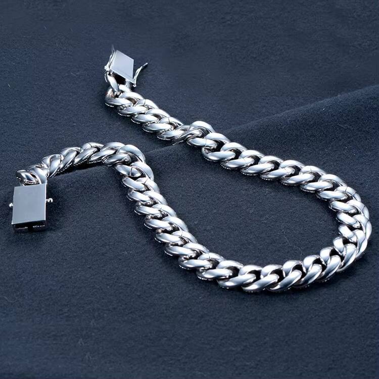 Hip Hop Brass Cuban Chain 10mm 12mm 15mm 18mm Width Iced Out Zirconia Cuban Link Chain Miami Men Bracelet Necklaces