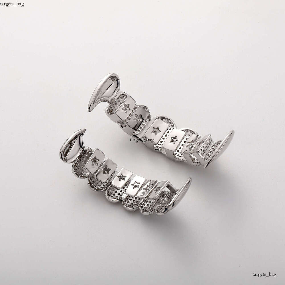 Vampire Fangs Set Full Dia Hip-Hop Cosplay Personality Costume Teeth Bracelet Accessories Rap