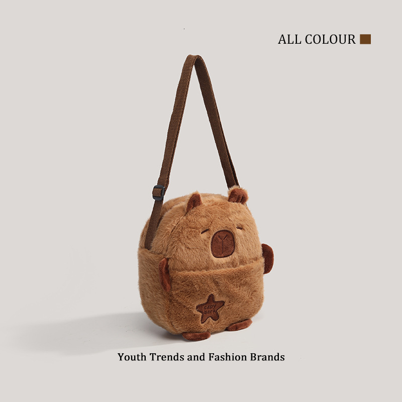 Capybara Plush Backpack Cute Children's Crossbody Bag ddmymoon