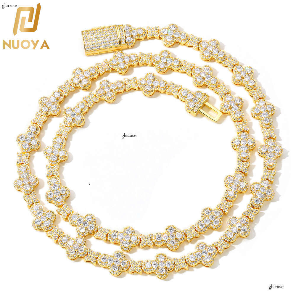 10mm Cross Star Moissanite chain Hip Hop Accessories High-end Men's Necklace