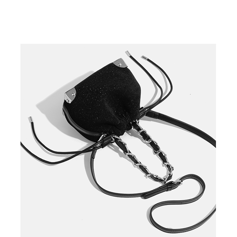 Drawstring Simple Galaxy Sparkling Crossbody Bucket Bag for Women 2025 New Model ddmymoon