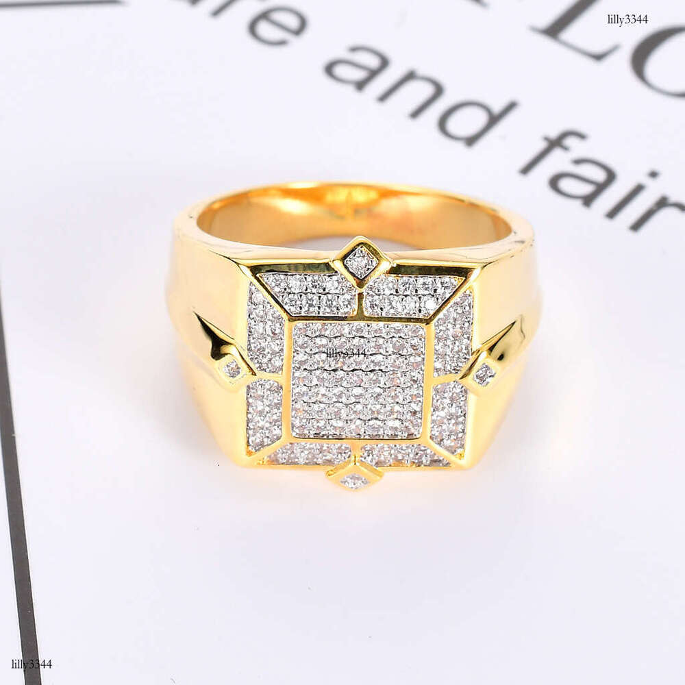 Hip Hop Men's AAA High-end Zircon Personality Creative Bling Ring for Men
