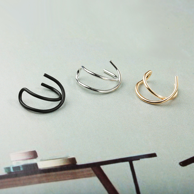 Ins Style Double Layer Non-Pierced Clips For Women, Unique And Creative Design, Simple Cuffs, Ear Accessories