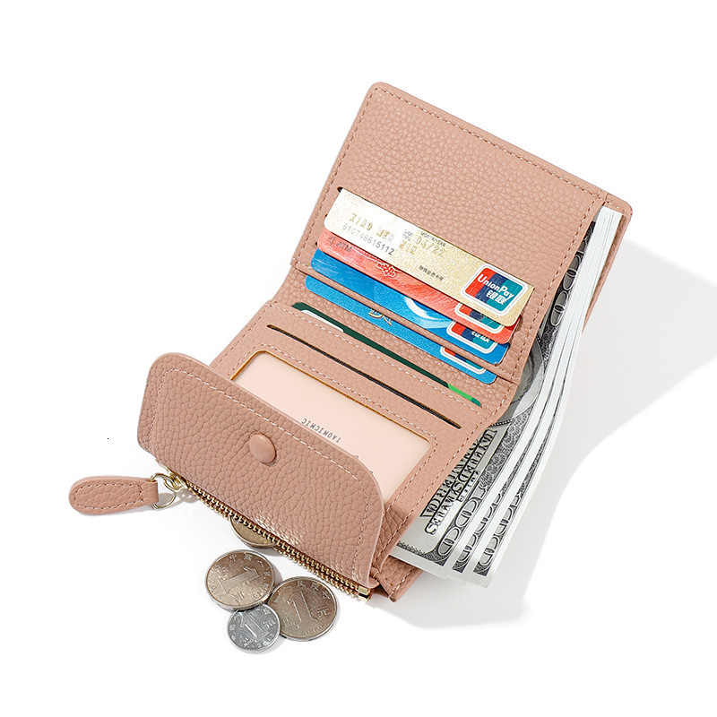 Cross-border New Zipper Coin Purse For Luxury Bag Women Creative Multi-functional Card Holder Fashion Stone Pattern Short Wallet For Ladies
