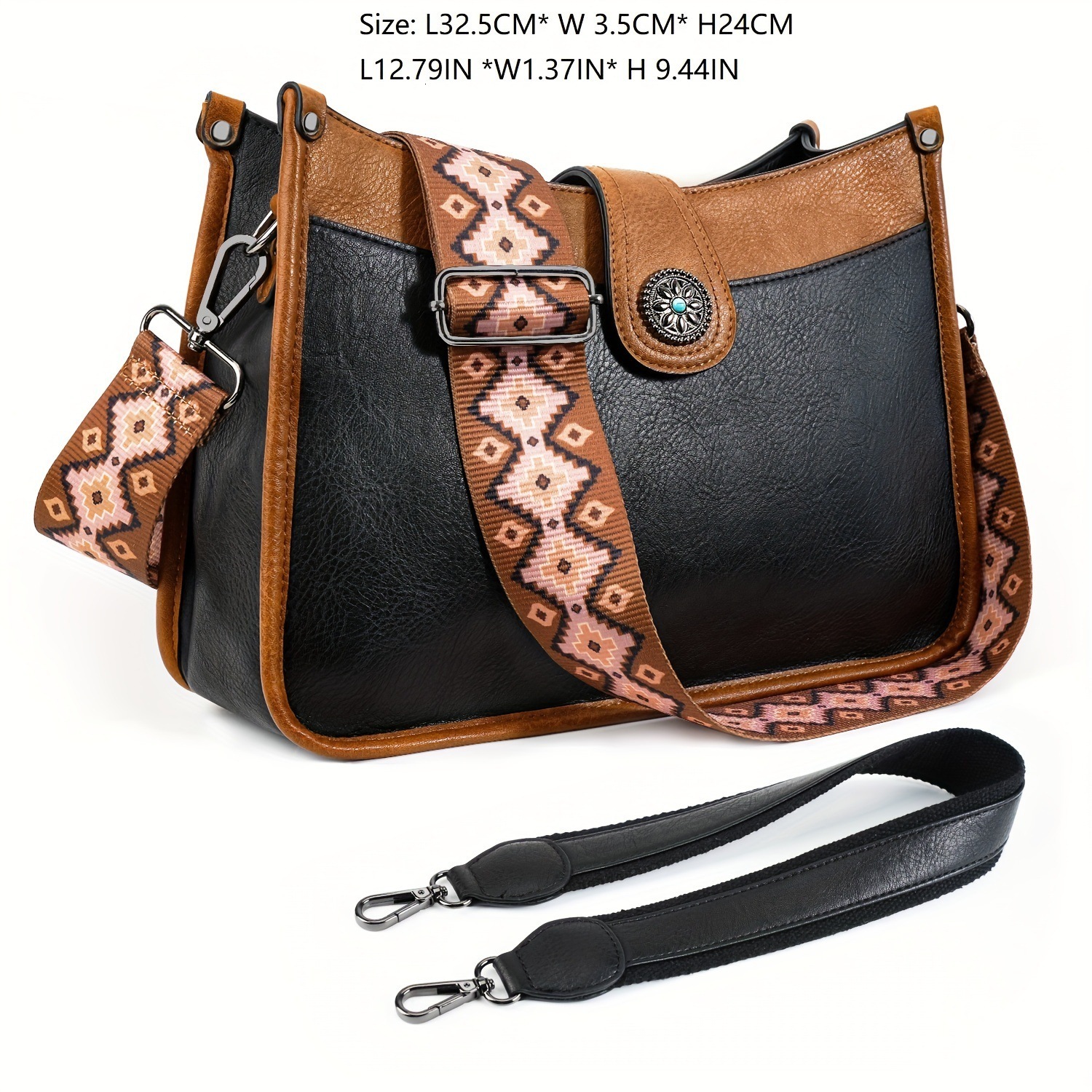 Designer single-shoulder bag and crossbody bag women Versatile Unisex Retro Style Crossbody Bag PU Leather