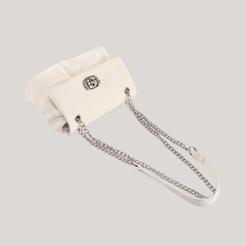 Korean Sweet Rich Girl Style Small Square 2025 New Niche Chain High-end Pleated Single Shoulder Crossbody Bag ddmymoon