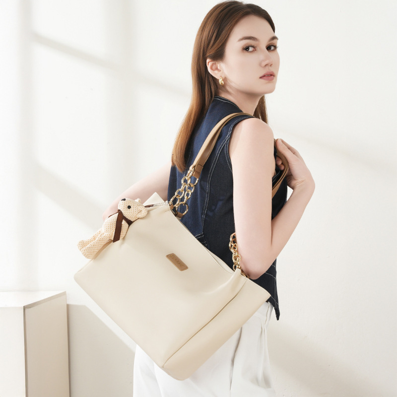 Tote New Women's Genuine Leather High-End Large Capacity Summer Niche Commuter Shoulder Bag Trendy Bags