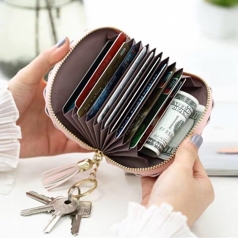 Minimalist Coin Purse Tassel Luxury Bag Card Holder Cute Personality Mini Women Korean Multi-color Fresh Large Capacity Handbag