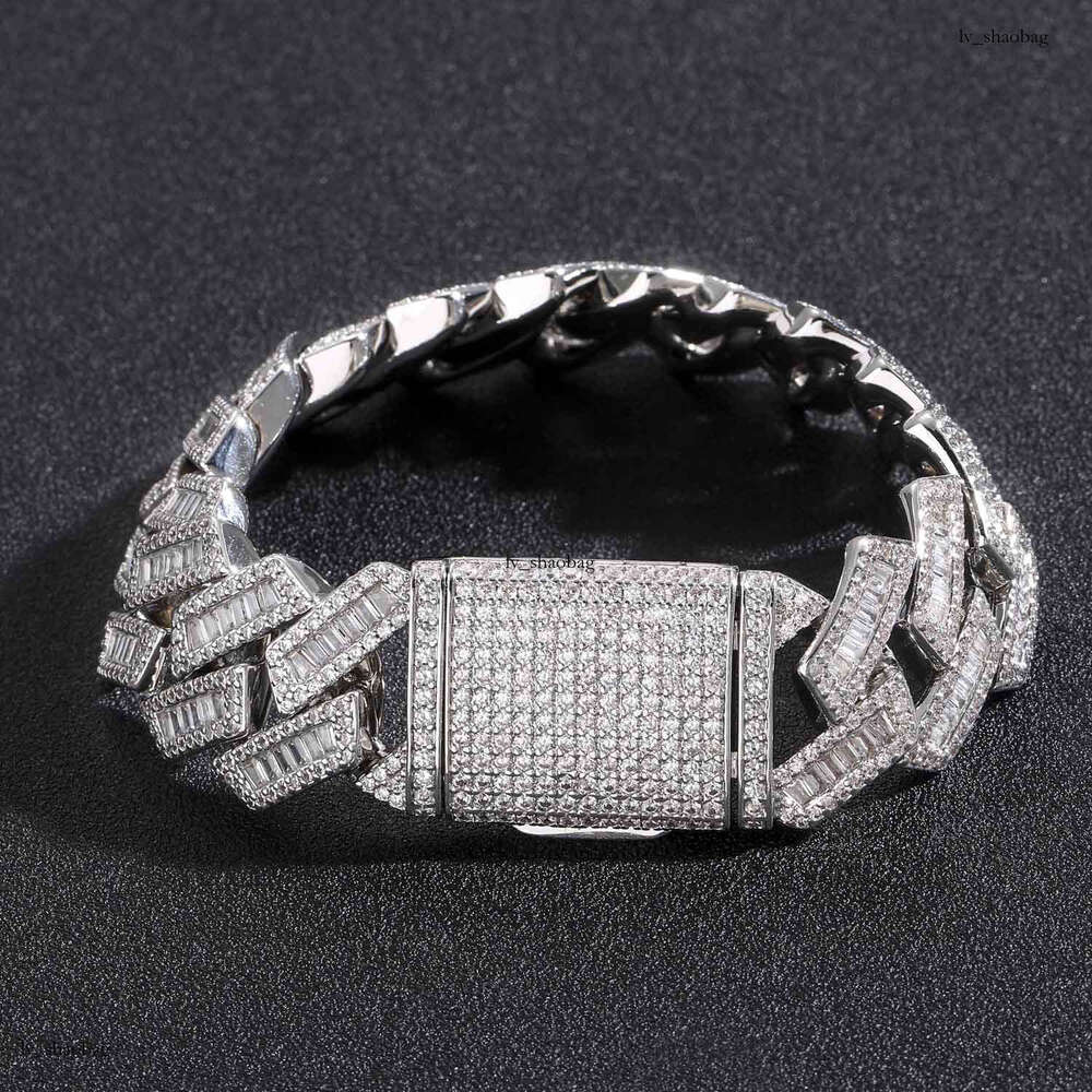 Hip Hop 20mm Wide Dia Cuban Chain Bold Square Round Moissanite chain Personality Exaggerated Men's Necklace