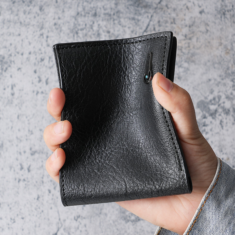 Men's Wallet Business Casual Short Luxury Bag Leather Wallet Cross-border Hot Sale In Stock Wholesale Casual Short Leather Bag Wholesale