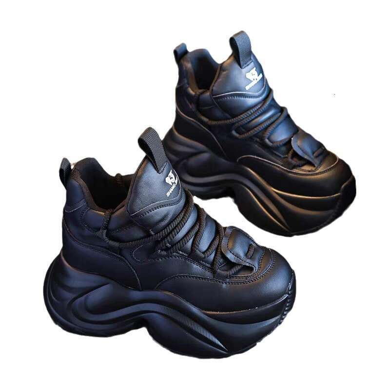 8cm Height Increasing Designer Shoes Soft Dad Shoes for Women 2025 Autumn New Thickened Sports Casual Thick Sole Ins Versatile