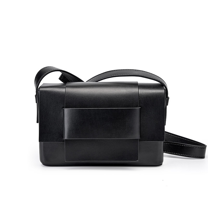 Crossbody Unisex Soft Leather Woven Small Square Men's Tofu Niche Design Single Shoulder Cowhide Women's Bag