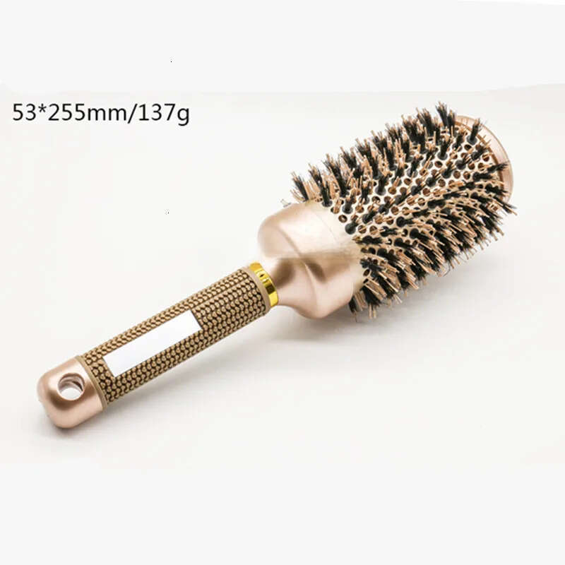 Professional 4pcsset Gold Round Hair Comb Hairdressing Curling Brushes Barrel For Blow Dry Salon Styling Tools