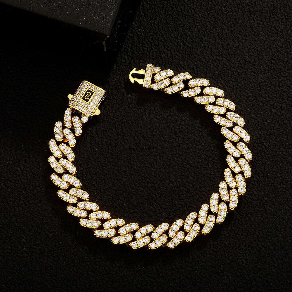 Hip Hop 9mm Single Row Zircon Cuban Bracelet Simple Personality Couple Anklet Jewelry for Women