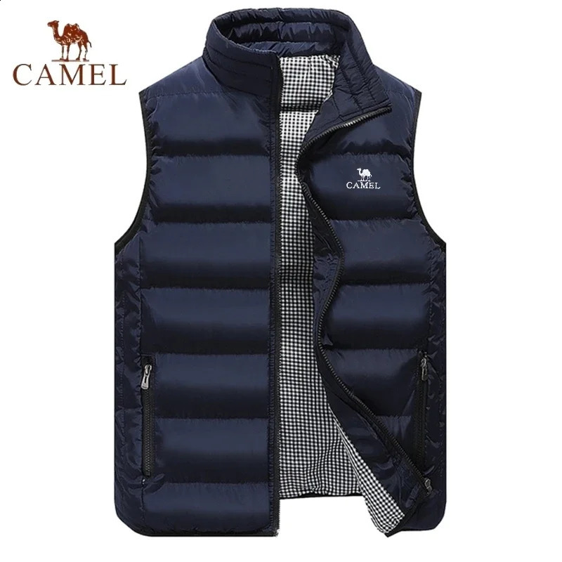 ed CAMEL Highend Cotton Vest Jacket Mens Autumn and Winter Selling Fashion Casual Comfortable Sleeveless 250809