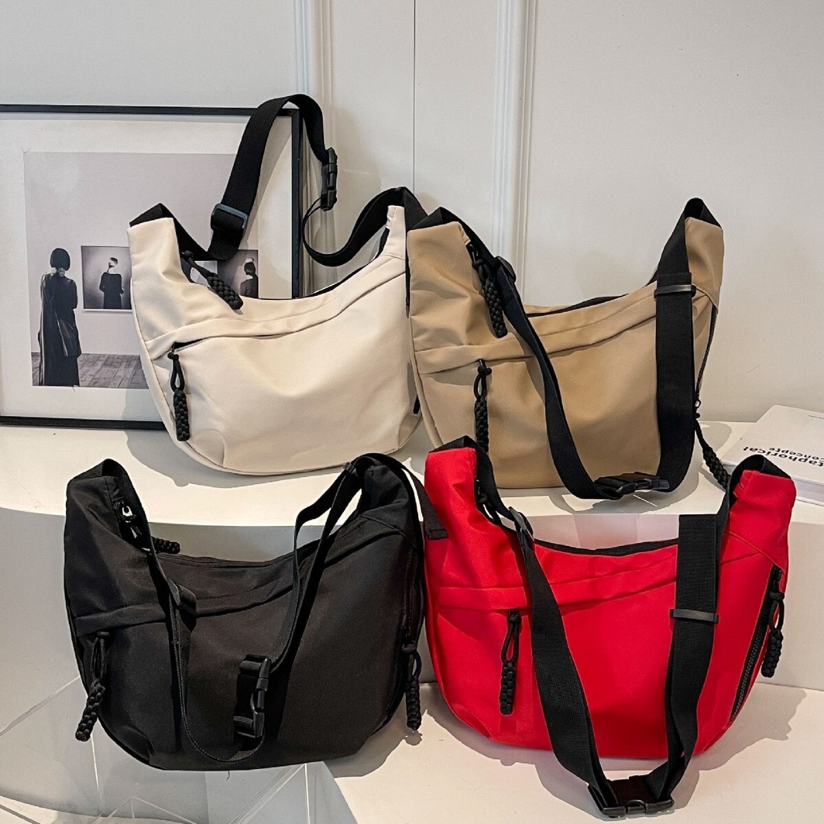 This Year's Trend Oxford Cloth Crossbody Women New Casual Shoulder Bag for Students Class Commuting Dumpling Bag. ddmymoon