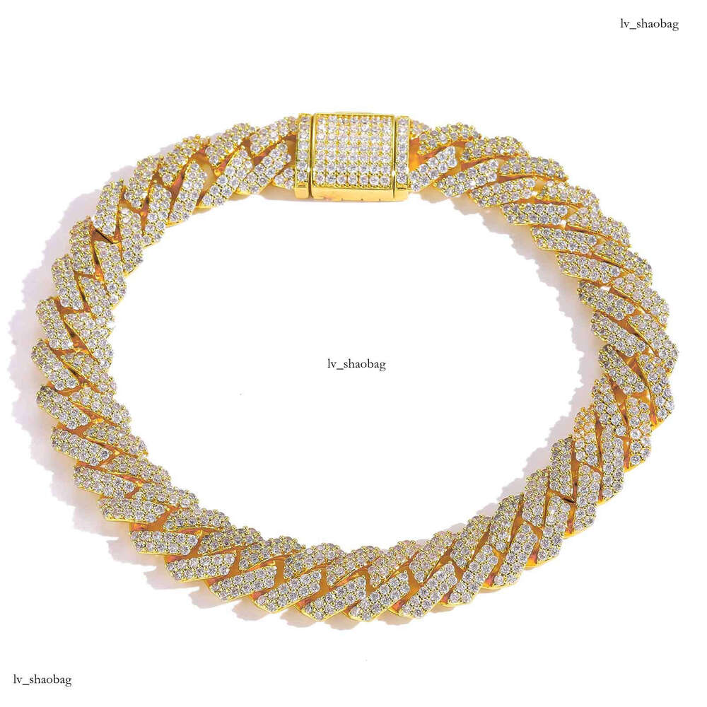 Hip Hop 10mm Dia-Shaped Cuban Chain Men's Trendy Brand Personality Moissanite chain Necklace