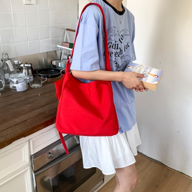 Shoulder Bag Dropshipping Luxury Bag Designer Bag Korean Style Trendy Large Capacity Simple Casual Canvas Bag Cross Border Handheld Solid Color Tote B
