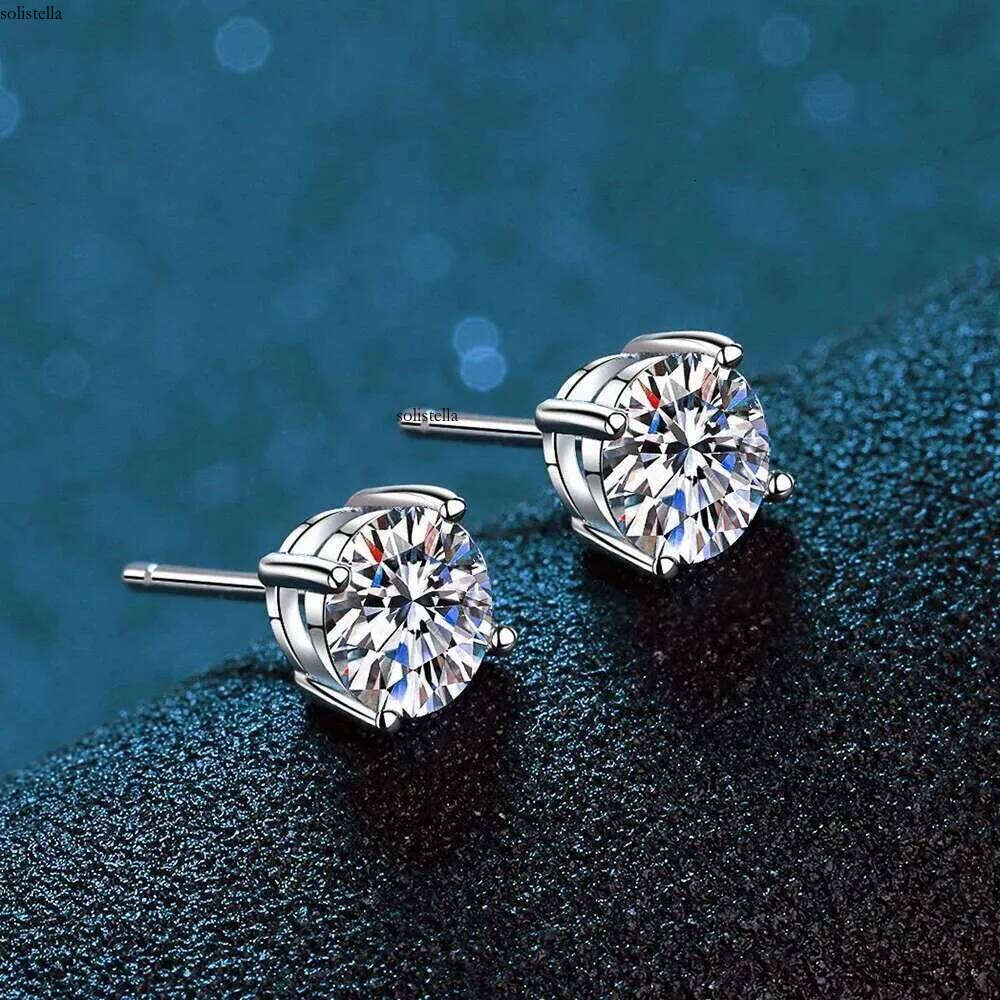 ROBUKF Moissanite Stud Earrings 0.1-3ct D Color Sterling Sier Certified Lab Dia Gold Fine Jewelry For Women Wholesale