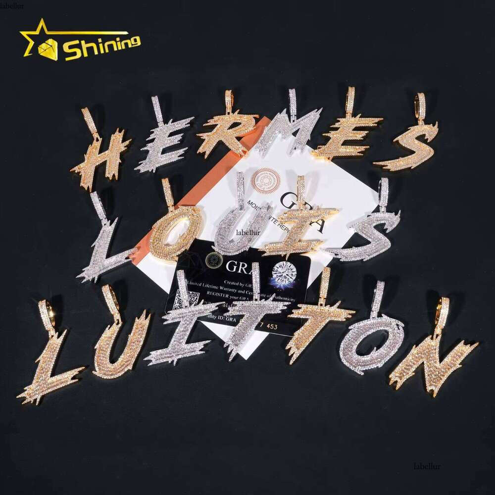 New Design Passes Tester Sier Ice Letter Hip-Hop Men's Silicone Pendant