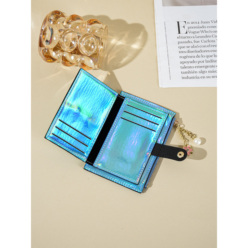 2025 New Women's Ultra-thin Card Holder Patent Leather Glossy Card Holder Korean Version Multi-functional Card Holder Luxury Bag Coin Purse Multi
