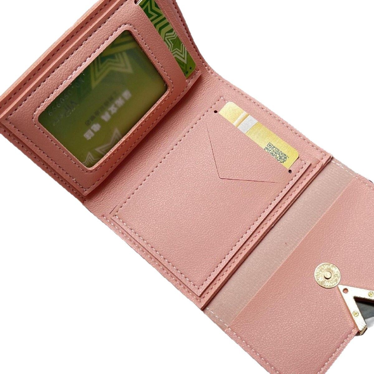 Girl's Ins Style Small Wallet Luxury Bag Female Short 2023 New Japanese And Korean Simple Card Holder Student Versatile Folding Leather Wallet