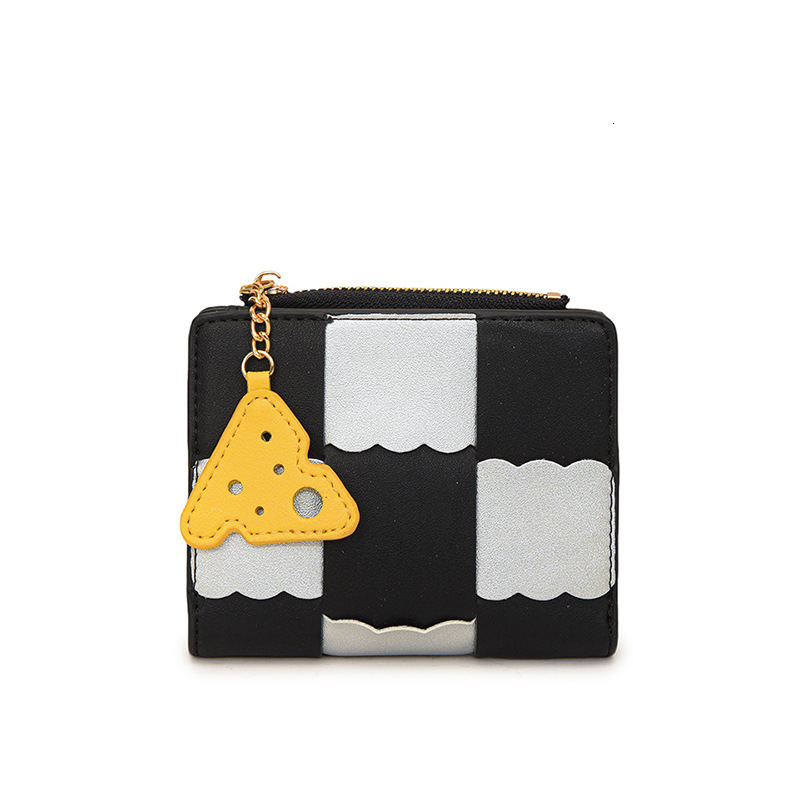 Cross-border Exclusive Designer Bag Women's Short Color-blocking Multi-slot Wallet Retro Fashion Luxury Bag Multi-slot Card Holder Document Bag