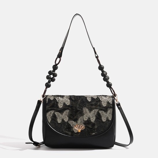 Butterfly Love Flower Chinese Single Shoulder National Style High-end Niche Commuter Crossbody Bag ddmymoon